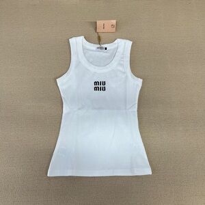 Miu Miu White Logo Tank Top